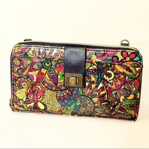 Sakroots Multicolored Zip Wallet Clutch Organizer